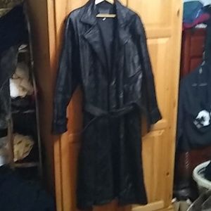 Mens Full Lenght 2x Leather Coat